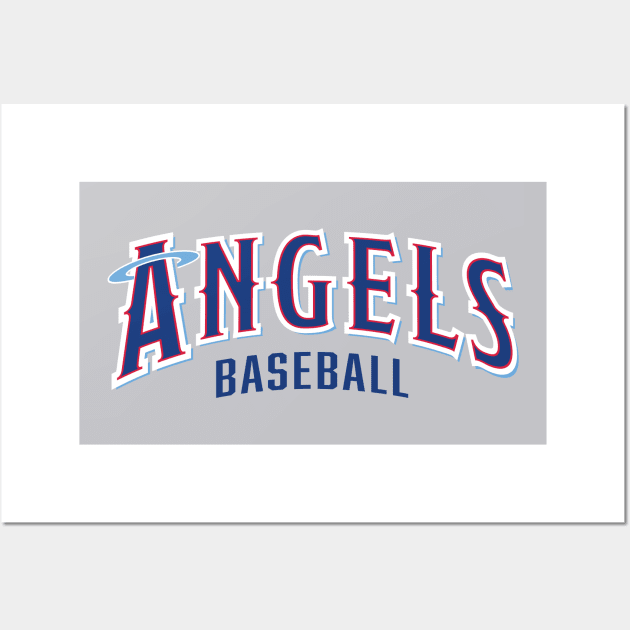 Angels Baseball – blue Wall Art by SHAngelsShop